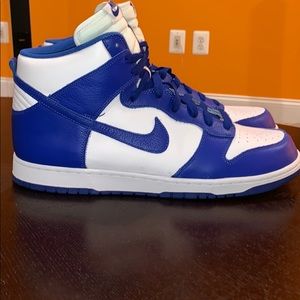 Nike Dunk High White/Royal Blue sz 14